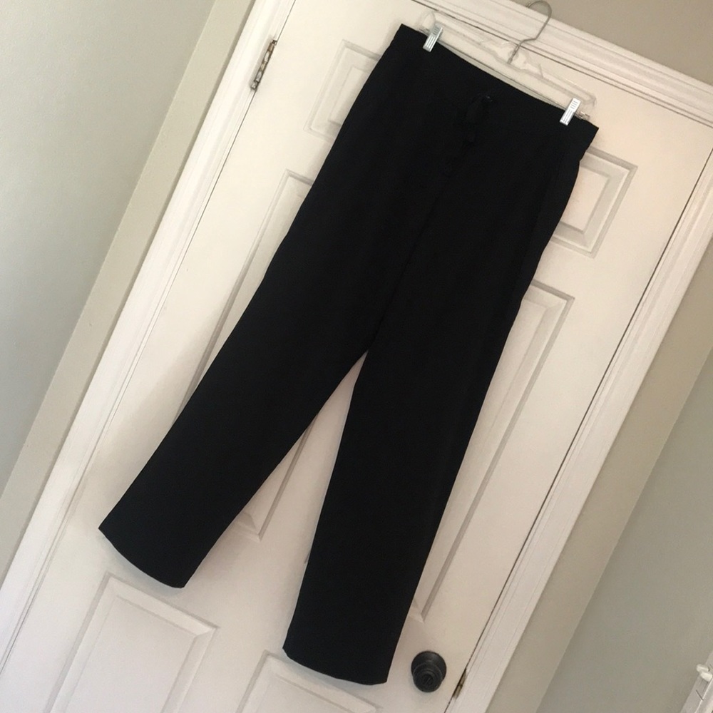 Black drawstring wide legged Ann Taylor pants